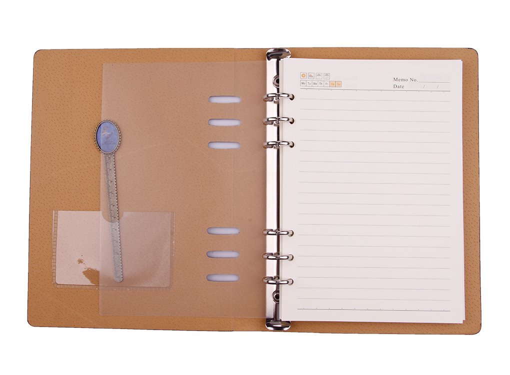 Amazon.co.jp: バインダーノート A5 おしゃれ 6穴 システム手帳 革製