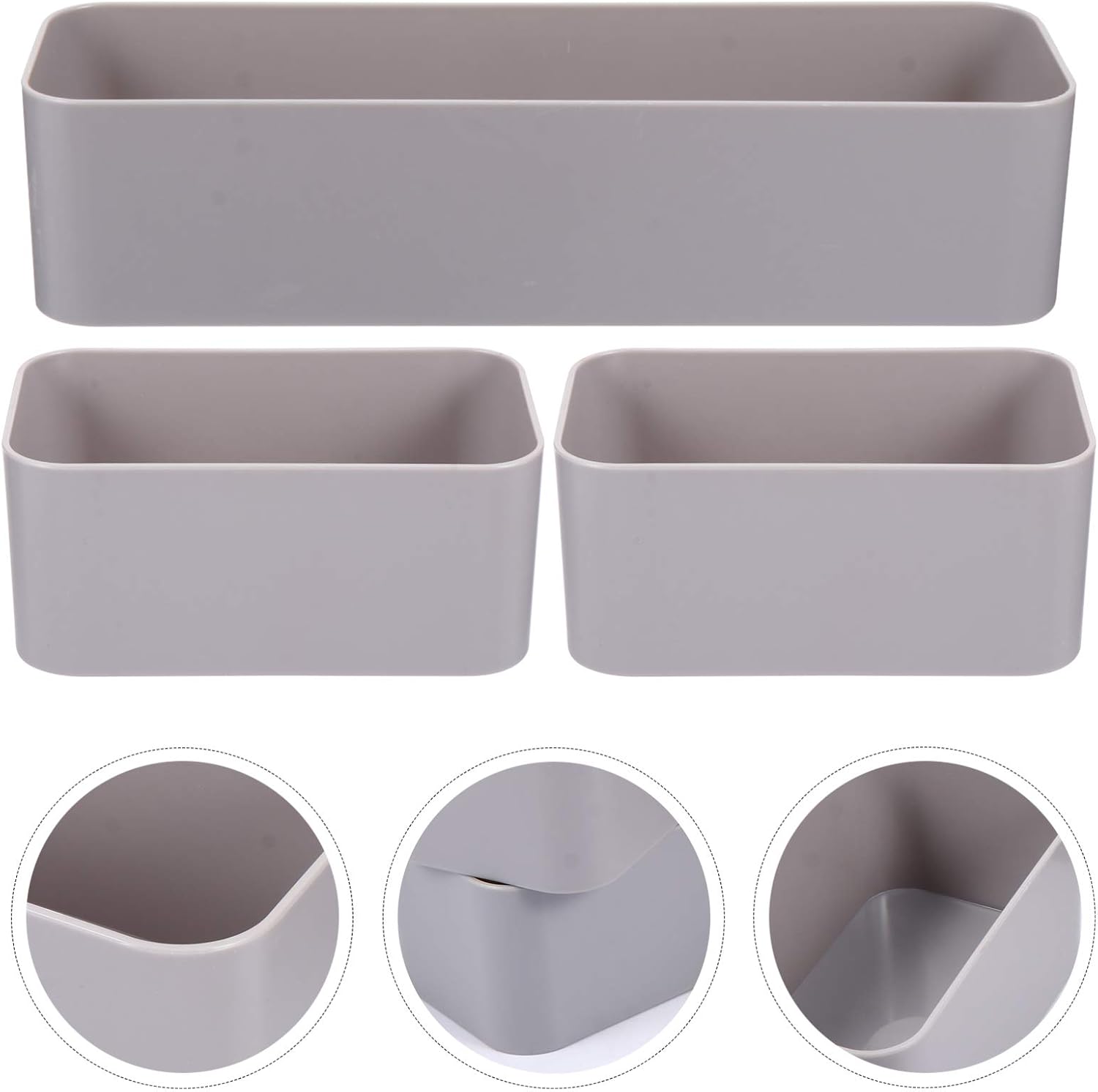Hemobllo Wall Mounted Organizer Boxes 3-Pack Punch Free Storage Holder Stick on Wall Organizer for Remote Controls Keys Cosmetics Bedroom Kitchen Bathroom 10.62X3.14X2.36In