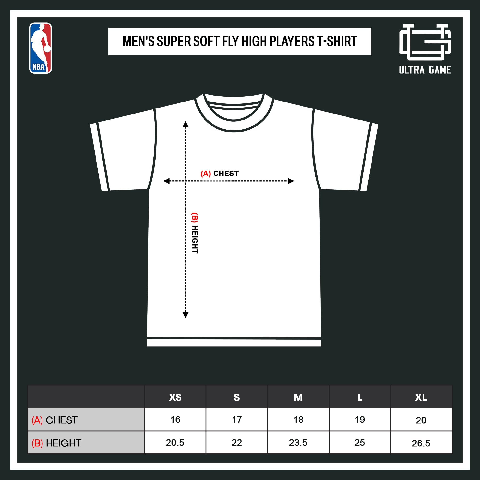 Ultra Game Maglietta Ufficiale NBA, Super Morbida, per Giovani Giocatori