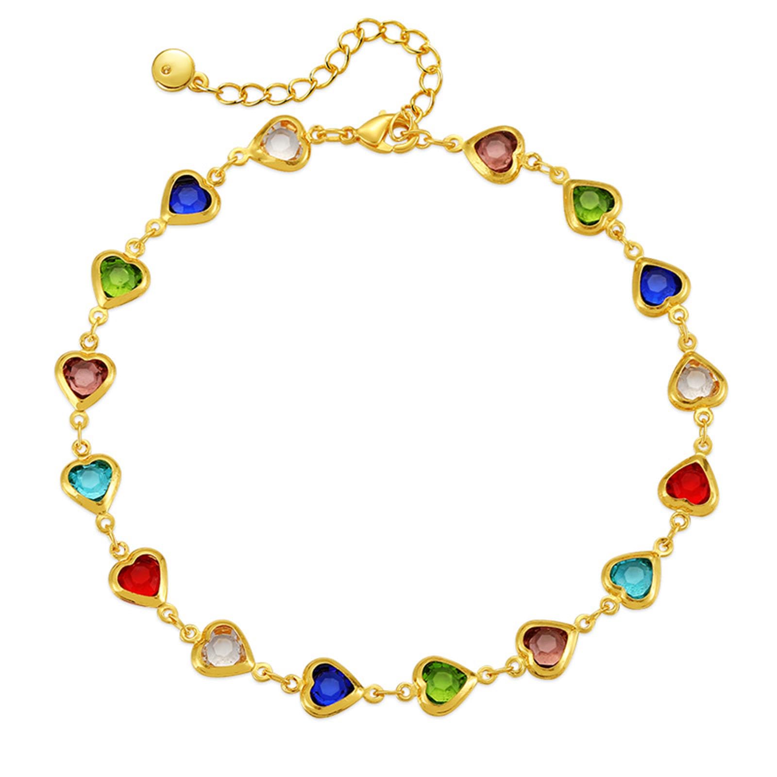 Yumikoo 18k Gold Plated Anklet, Women Adjustable Gold Tone Ankle Bracelet