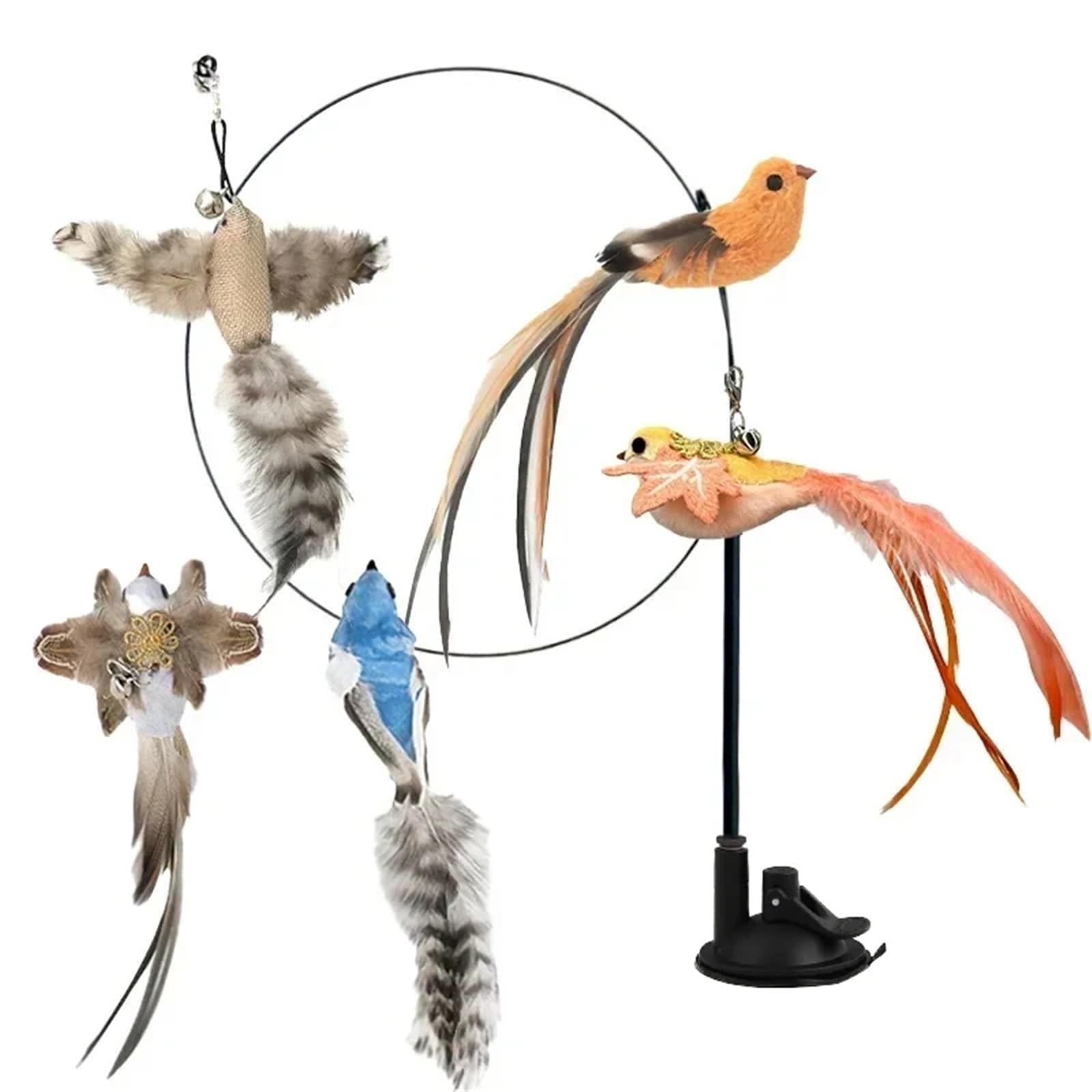 Canne a Peche Chat Jouets for Chaton, Baguette de Jeu Teaser, Fournitures for Animaux de Compagnie pour l'Ennui(Color2)