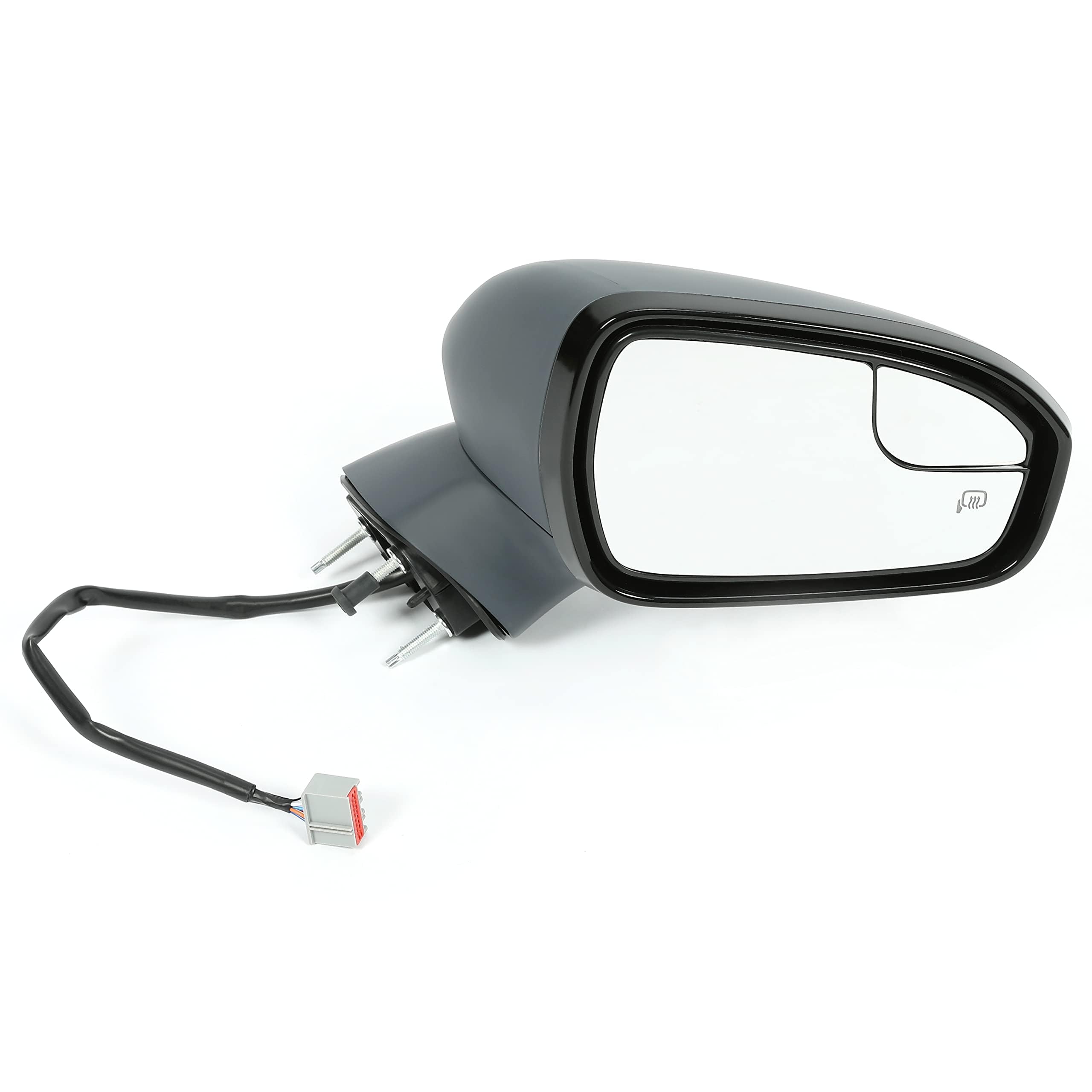 KUAFU Right Power Door Mirror Compatible with 2013-2016 Ford Fusion Heated Manual Folding Power Glass, Blind Spot Glass, w/Signal & Puddle Light Paintable Rear View Mirror Passenger Side