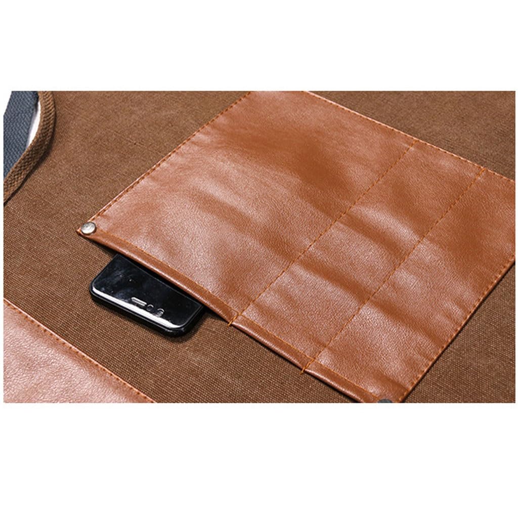 TEESONG Delantal de Chef Delantal de Trabajo Lona Vaquera Carpintero Jardinero Salón de uñas Ropa de Trabajo de Restaurante for Hombres y Mujeres Delantales para Hombres(B)