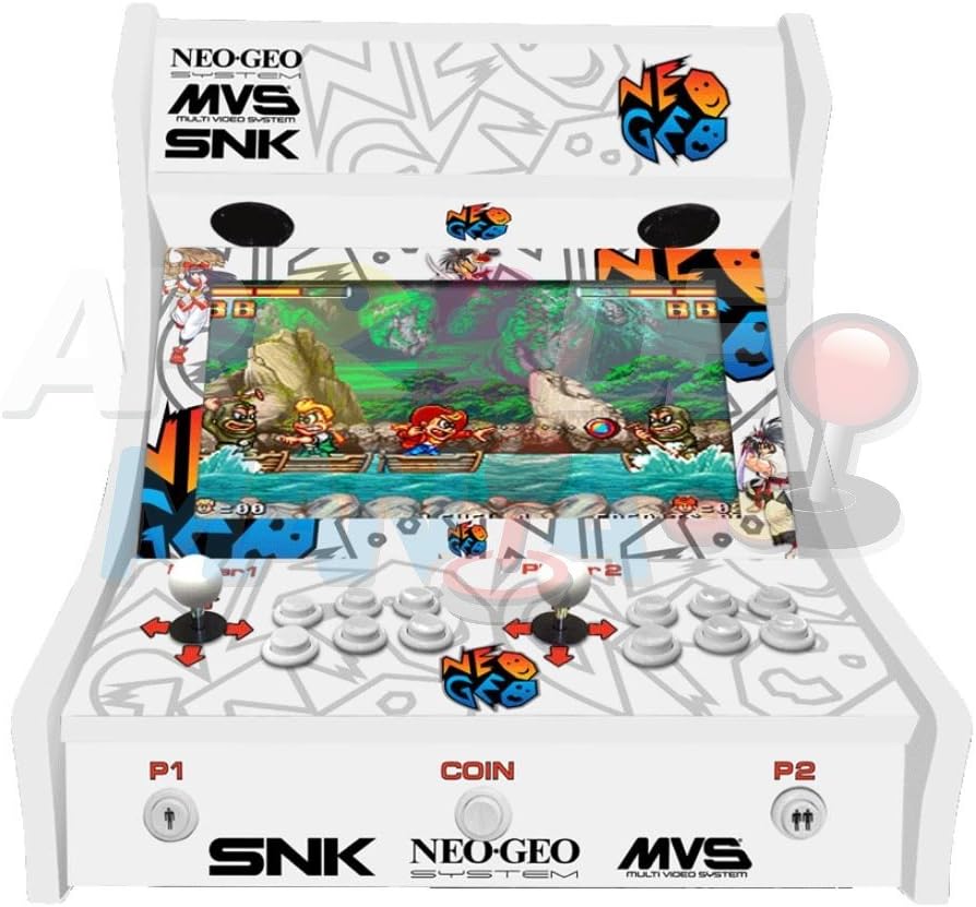 Arcade Machines - Neo Geo (White) - 2 Player Arcade Bartop Machine - 815 GAMES IN 1
