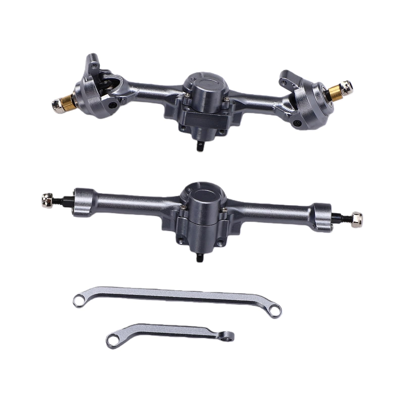 Eje Delantero y Trasero RC, Construcción de Aluminio (Silver)