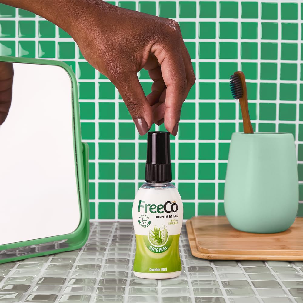 FreeCo Bloqueador Anti-Olor WC (Before-you-go) | Pack Profesional Super Ahorro (Caja 12x60ml) | Toilet Spray Aceites Esenciales Naturales, Ideal para Hostelería, Oficinas y Negocios | Aroma a Cítricos