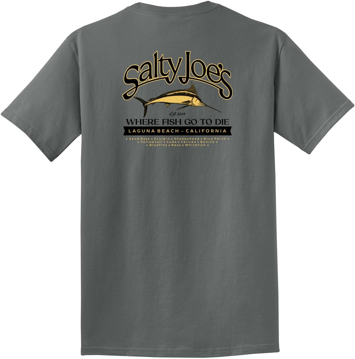 JOES SURF SHOP Men's Garment Dyed Graphic T-Shirt Collection,100% Pigment-Dyed Cotton