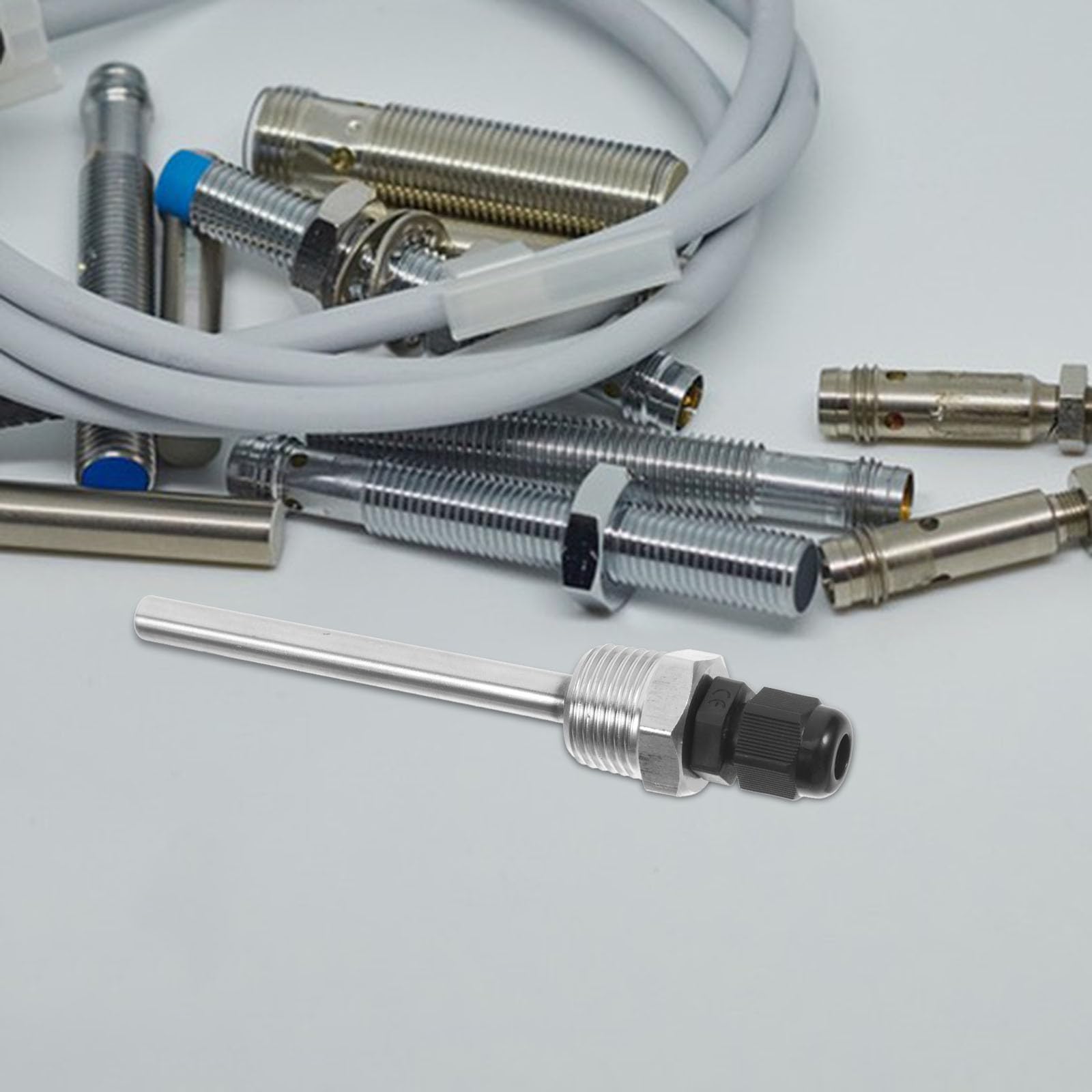 2piezas Termopozo De Acero Inoxidable Para Sensor Temperatura Resistente y Duradero Compatible Con Calentadores De Agua Fácil Instalación Paquete Unidades