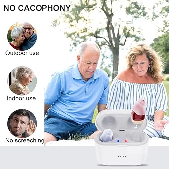 Rechargeable Hearing Aids for Seniors, Invisible Hearing Amplifiers