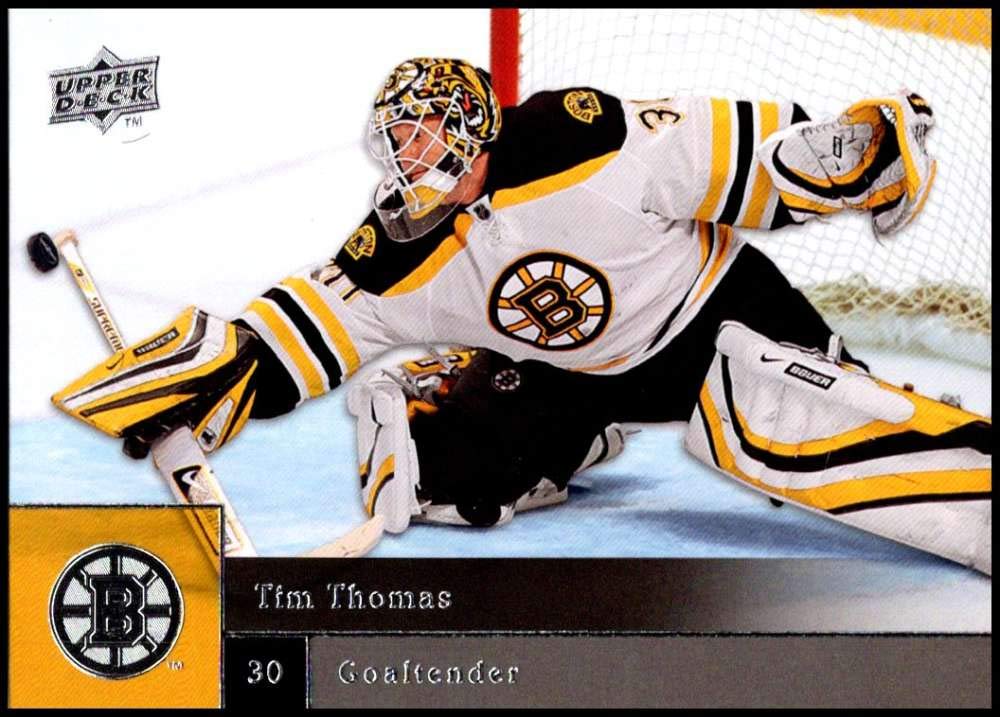 2009-10 Upper Deck Hockey Series 1#5 Tim Thomas Boston Bruins Official NHL UD Trading Card