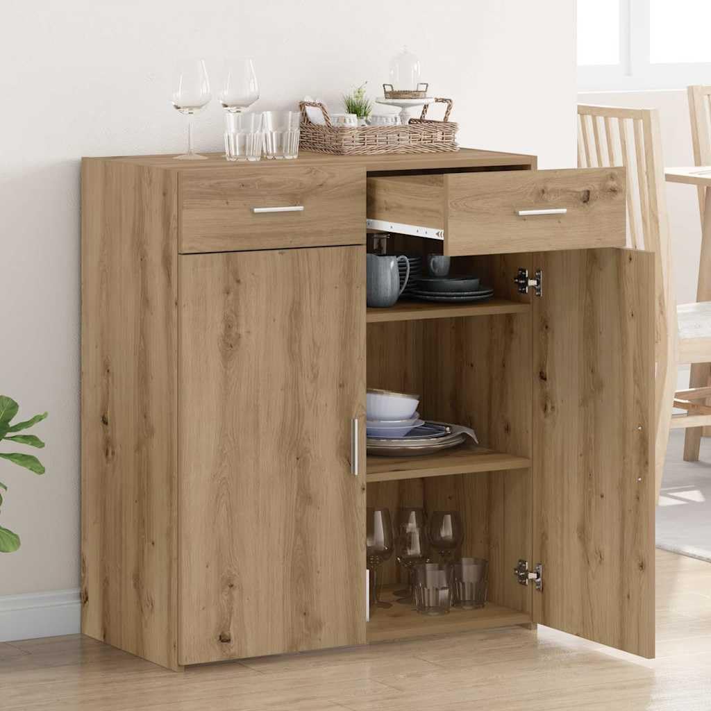 Mueble de baño Artisan-roble 80 x 42,5 x 93,5 cm, material de madera, moderno espacio de almacenamiento para dormitorio y baño, mueble duradero con cajón