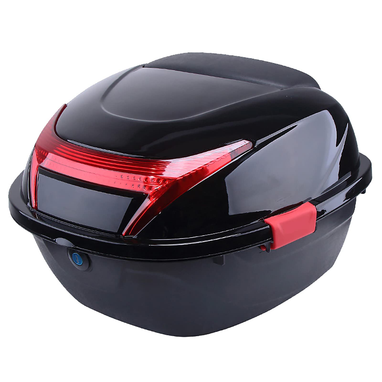 Boîte supérieure de moto 30L coffre de casque universel scooter avec voyant de nuit