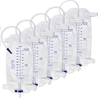 Vista 1 de 5 bolsas de drenaje urinario para patas, bolsa de catéter de gran capacidad de 33.8 fl oz, 2 correas elásticas ajustables, fácil de girar