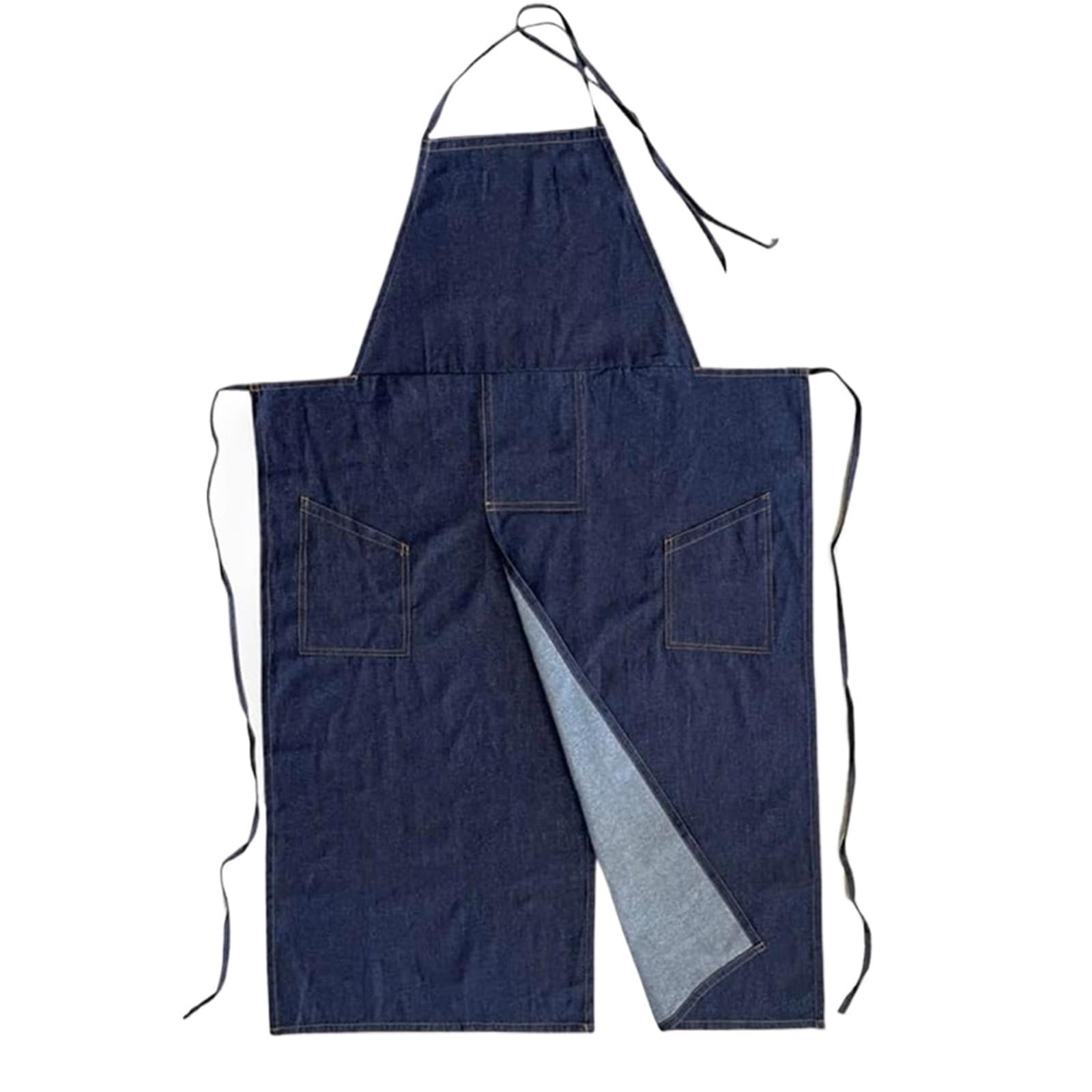 Tablier Potier à Jambes Séparées Tablier de poterie couvrant, jambes fendues, sangle cou ajustable, idéal for le jardinage et les cadeaux