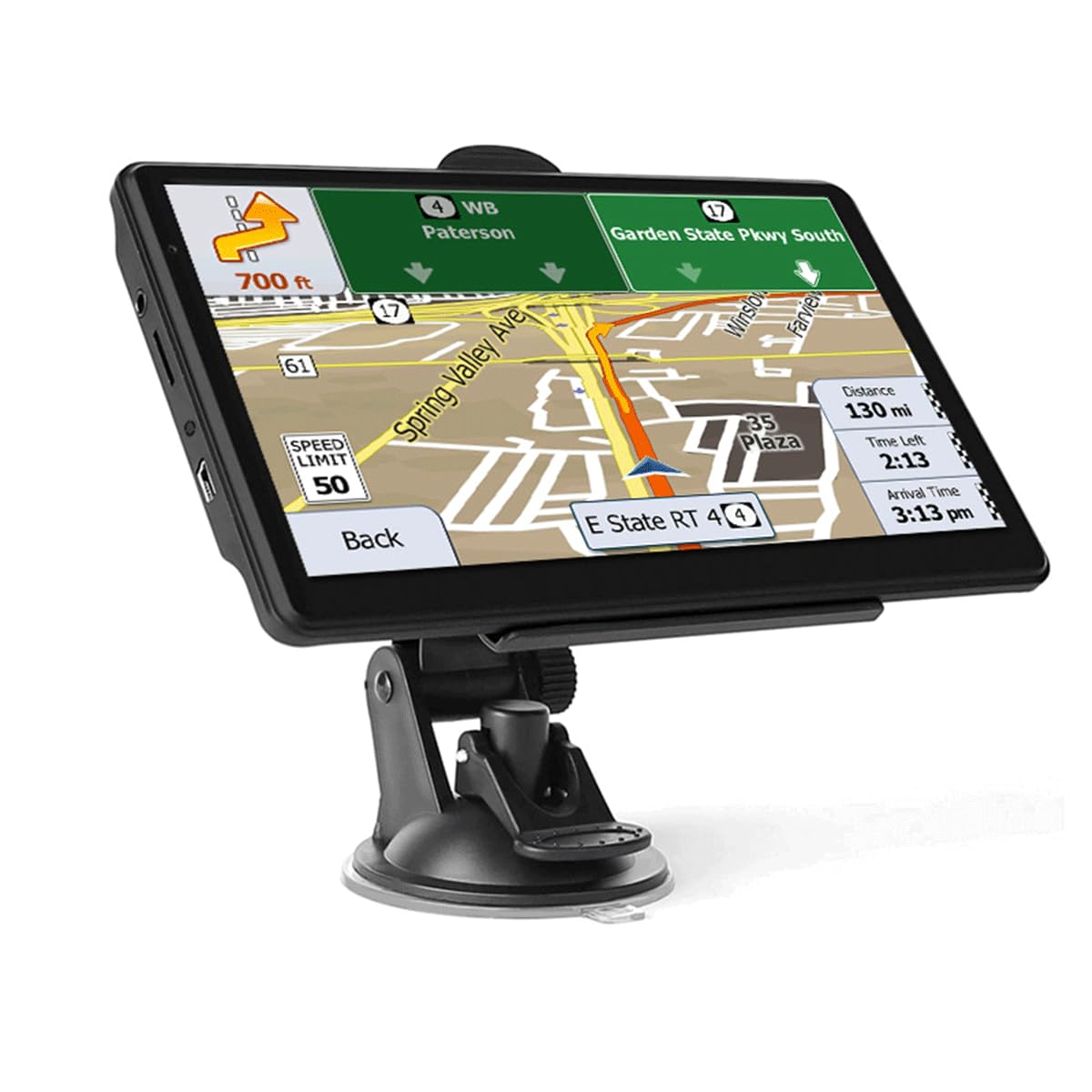 Navegador para Coche Equipo Universal para Coches y Camiones Actualizaciones de mapas gratuitas de por Vida Guía de Voz Inteligente Asistente de Carril práctico