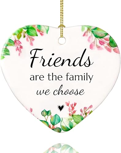 Adornos para amigas para mujer, regalos de cumpleaños para amigas, regalos de amistad para mujeres, regalo de recuerdo de cerámica de 2.9 pulgadas