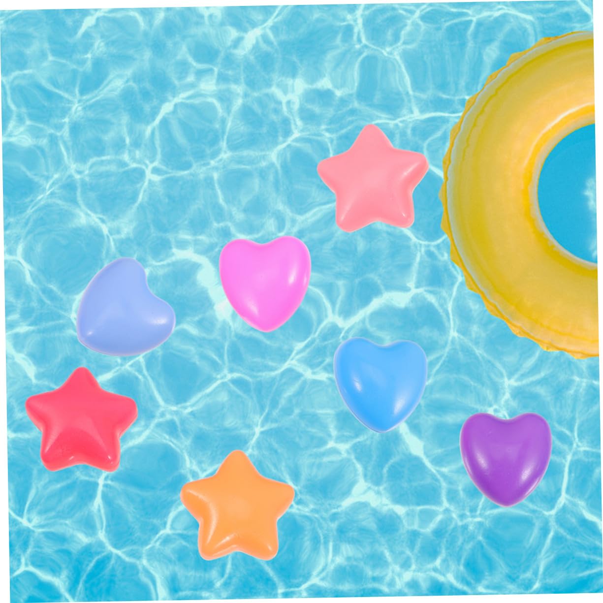 Hohopeti 80 Bolas de Foso Forma de Estrella y Corazón para Niños, Material PE Resistente, Ideales para Piscinas de Bolas y Salas de Juegos
