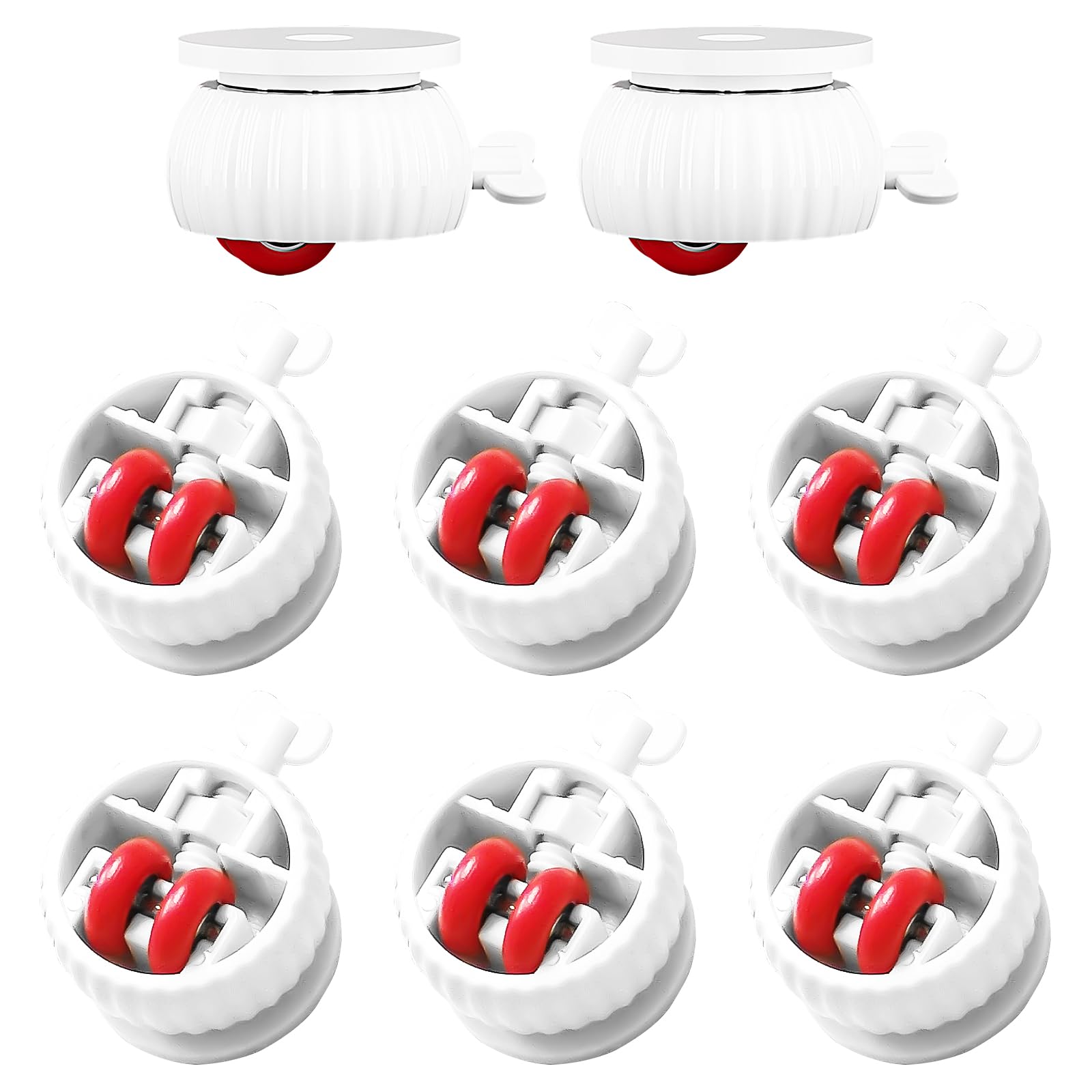 Dayinkes Self Adhesive Caster Wheels, 8 PCS 360°Rotation Mini Caster Wheels, Universal Wheel with Ball Bearings, Thickened Silent Furniture Casters,