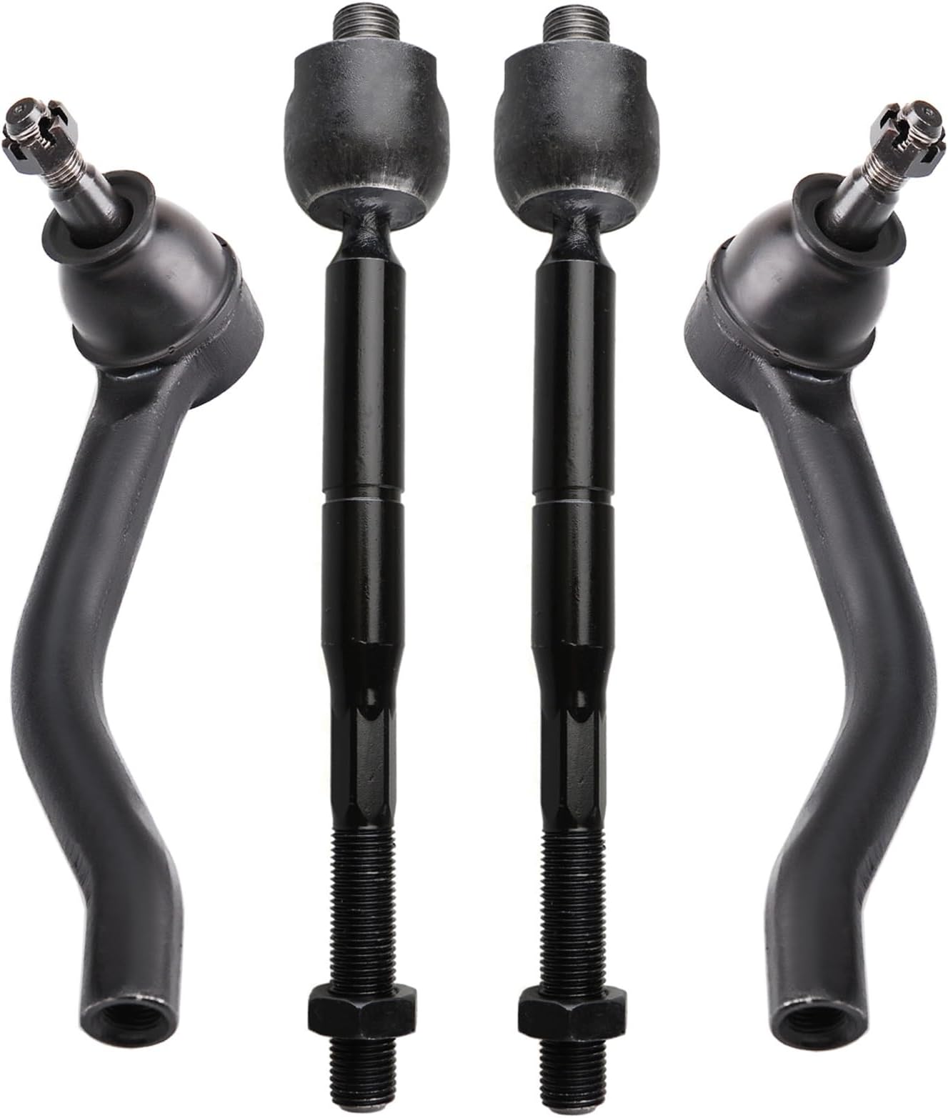 4pc Front Inner and Outer Tie Rod Ends for Nissan Altima 2013-2018, Steering Tie Rod End Kit for Nissan Maxima 2016-2019, ES801196 ES801197 EV801066 Inner Outer Tie Rod Ends