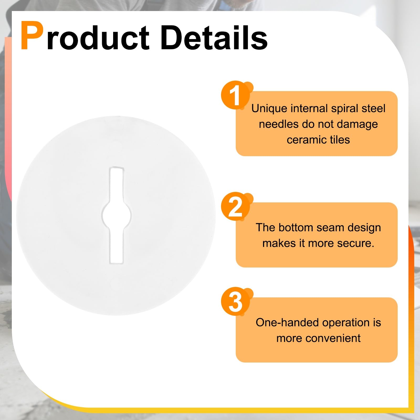 PATIKIL 100 placas de protección para sistema de nivelación de azulejos, protectores transparentes resistentes a los arañazos para instalación profesional en paredes de suelo, color blanco