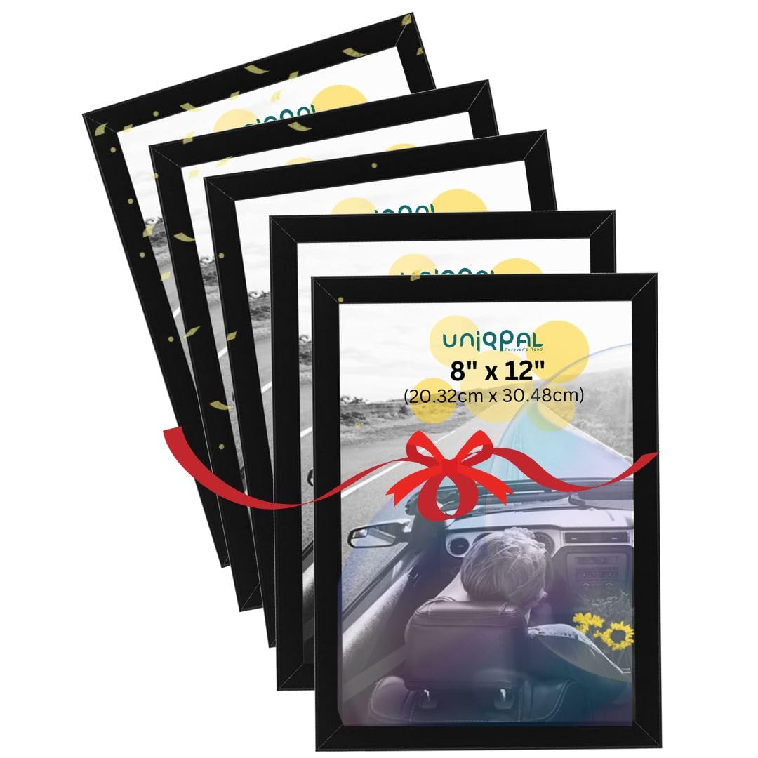 A4 Size Black Photo Frame for Wall Pictures - Set of 5 For Interior Decor,Street Walls,Big Decoration,Glass Frame for Photos,Large Cheap A4 Painting, Stick-on Certificate, Arcylic Picture (B0CQHJM56X) Amazon Price History, Amazon Price Tracker