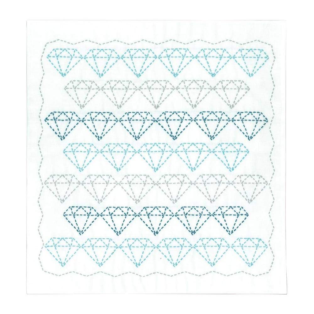 olympus Thread Sashiko Hana Fukin Pop Designs Jewels Fabric Printed Embroidery Kit