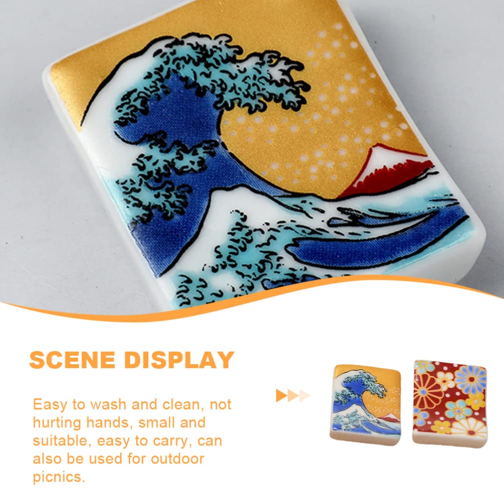 Repose-Baguettes en céramique Japonaise, Lot de 2 pièces, Style Japonais, Support de Baguettes en céramique, ustensiles de Cuisine pour Le dîner, Fourchette, cuillère, co