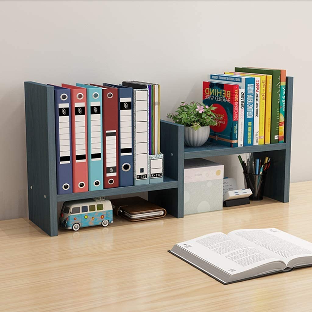 木製 拡張可能 デスクトップ 本棚 カウンター 本棚 本棚 調節可能 Amazon.co.jp: デスクトップ本棚拡張可能なカウンタートップ本棚事務