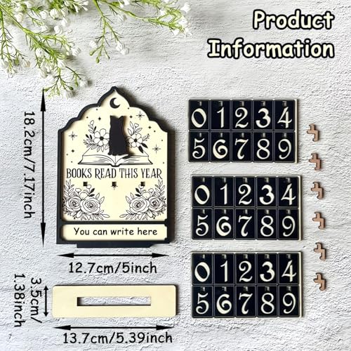 Compteur de livres lus décoration de lecture cadeau de Noël