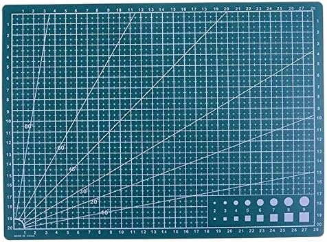 LONG7INES PVC Cutting Mat A4 Durable Self-Healing Cut Pad Patchwork Tools, Self Healing Cutting Double-Sided Rotary Mat Non-Slip Thick 9" x 12", Green