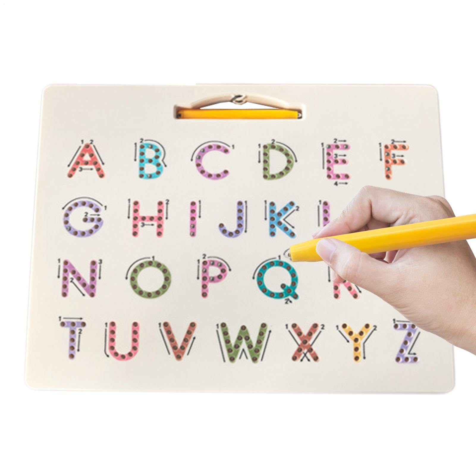 Lavagna magnetica con lettere su entrambi i lati | Giocattolo educativo con stimolo sensoriale per imparare a scrivere, per bambini, asilo, scuola materna, scuola domestica