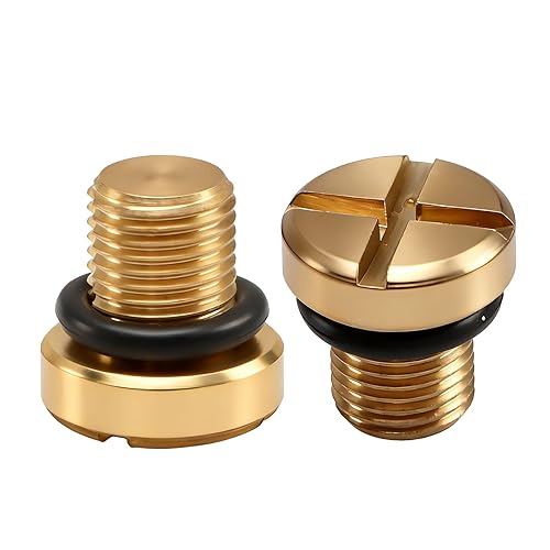 2PCS Upgraded Brass Radiator Coolant Expansion Tank Bleeder Screws Coolant