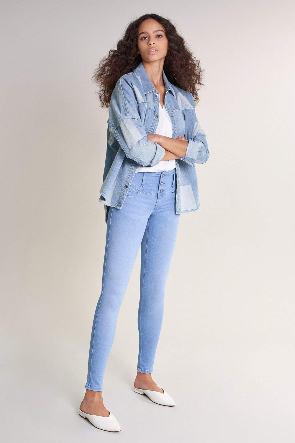 Salsa Jeans Mystery Push Up Skinny in Denim Chiaro