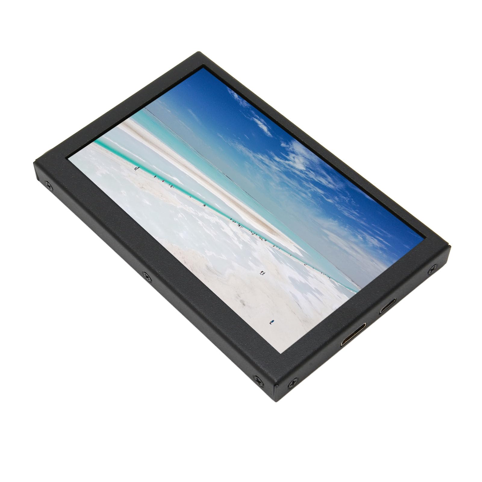 Domary Przenośny 5-calowy Monitor 800x480 IPS LCD z metalową obudową Podwójne Głośniki do Komputera Laptop TV Konsola do Gier