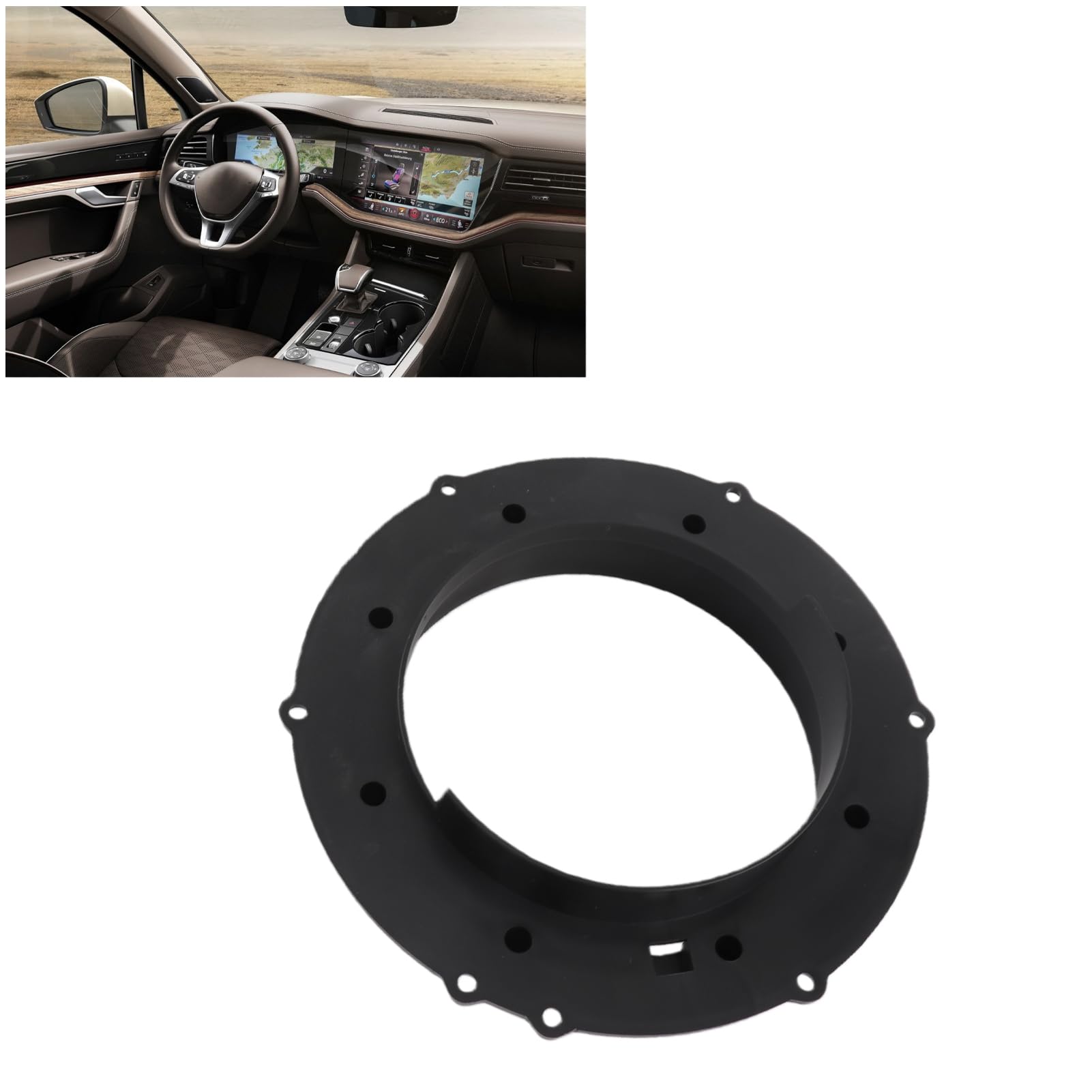 Anillos Adaptadores de Altavoz, Soporte de Montaje de Altavoces de Coche Antiarañazos 2 Piezas/Juego a Prueba de Polvo para Reemplazo de Coche para Puerta Delantera 2007-2011