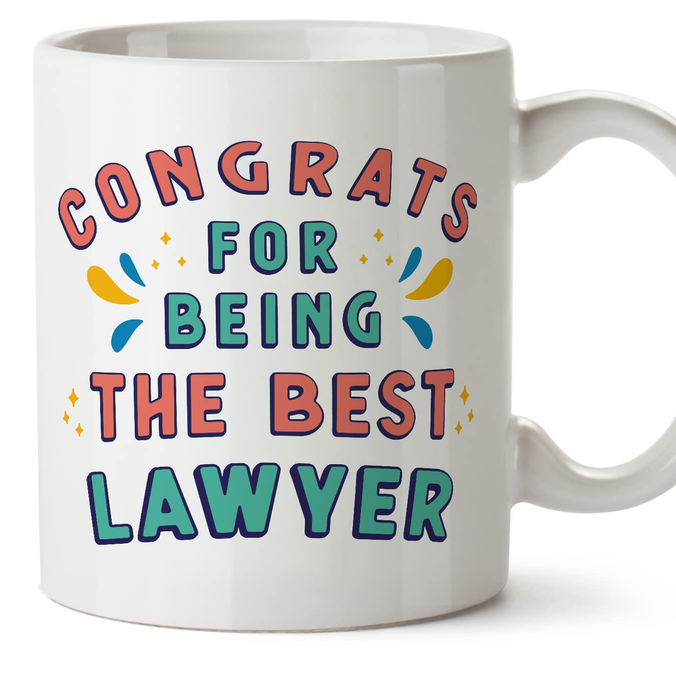 MUGFFINS Lawyer Mug - in English - Congrats for Being The Best - Funny Gift for Colleagues - Ceramic 11oz Mug