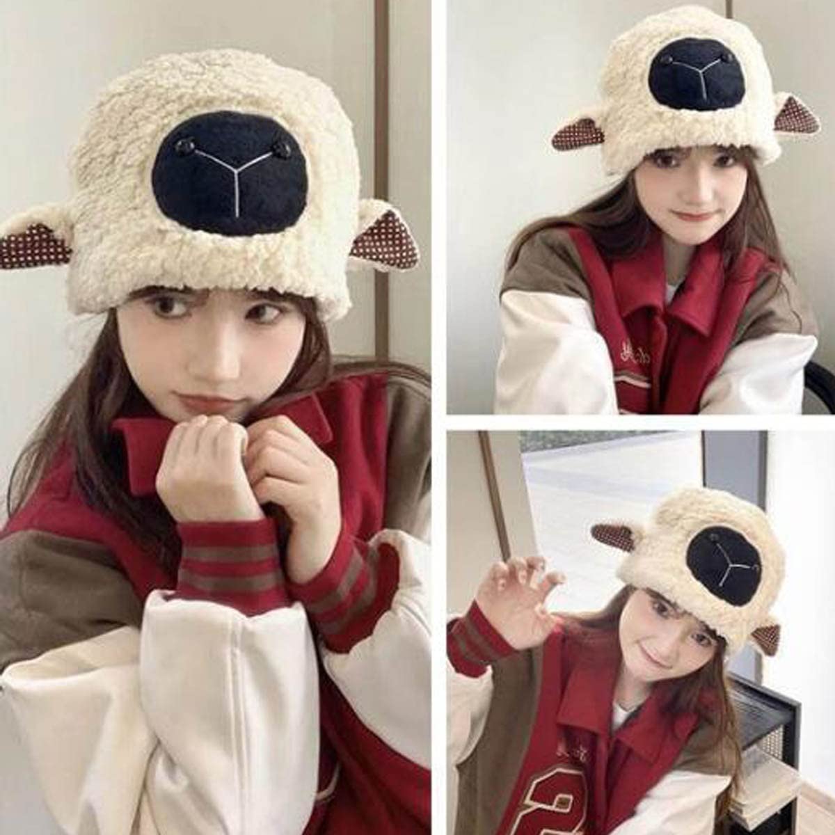 Amazon.co.jp: 羊 帽子かぶりもの ヒツジ キャップ 羊 コスプレ 可愛い