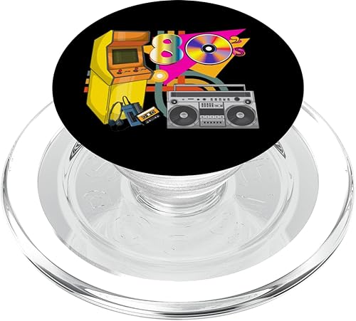 Miniatura 7 de Love the Vintage Retro 80s, Boom Box, Cassette Tape, Arcade PopSockets Standard PopGrip