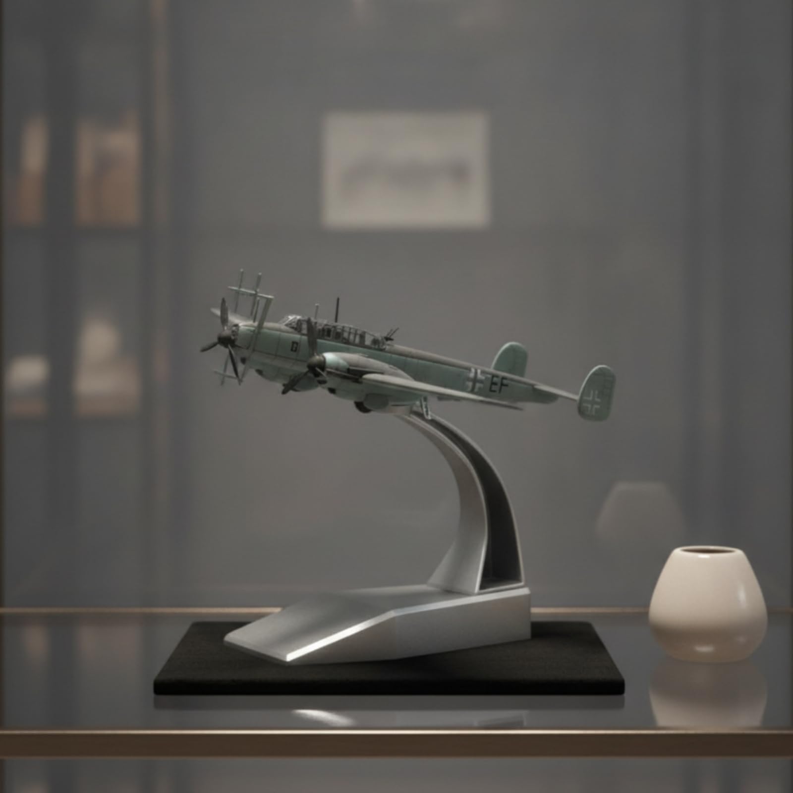 Modello Caccia Notturno tedesco110 Doppia Rotore Modello da Esposizione Marcature Stampate Modellino Aeronautico per Collezionisti