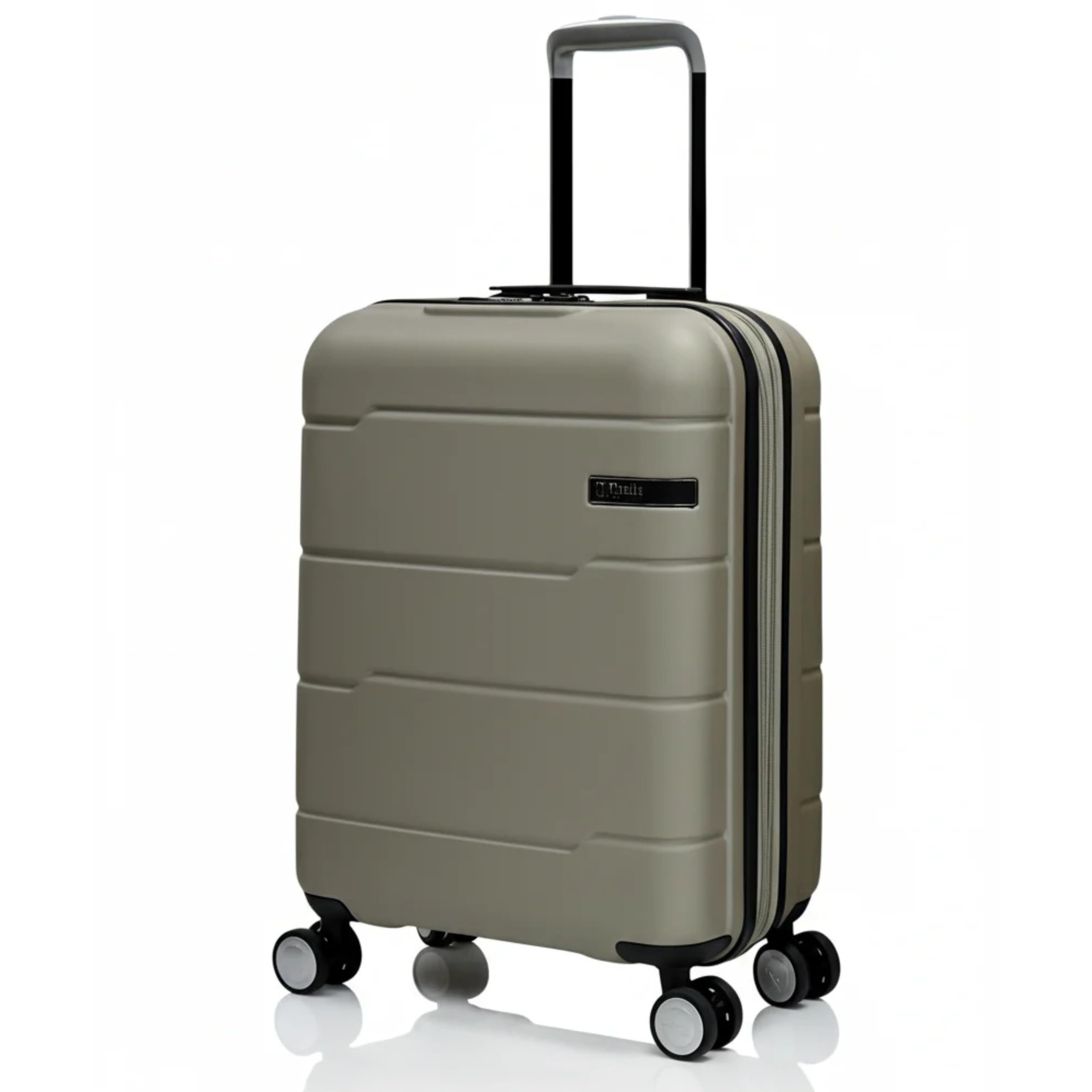 Maleta de Cabina 55x40x20 cm Expandible, Equipaje de Mano Rígido ABS Ligero 41L, Cerradura TSA, 4 Ruedas Dobles 360°, Compatible con Ryanair, Vueling y EasyJet, 2,8 kg – Color Taupe
