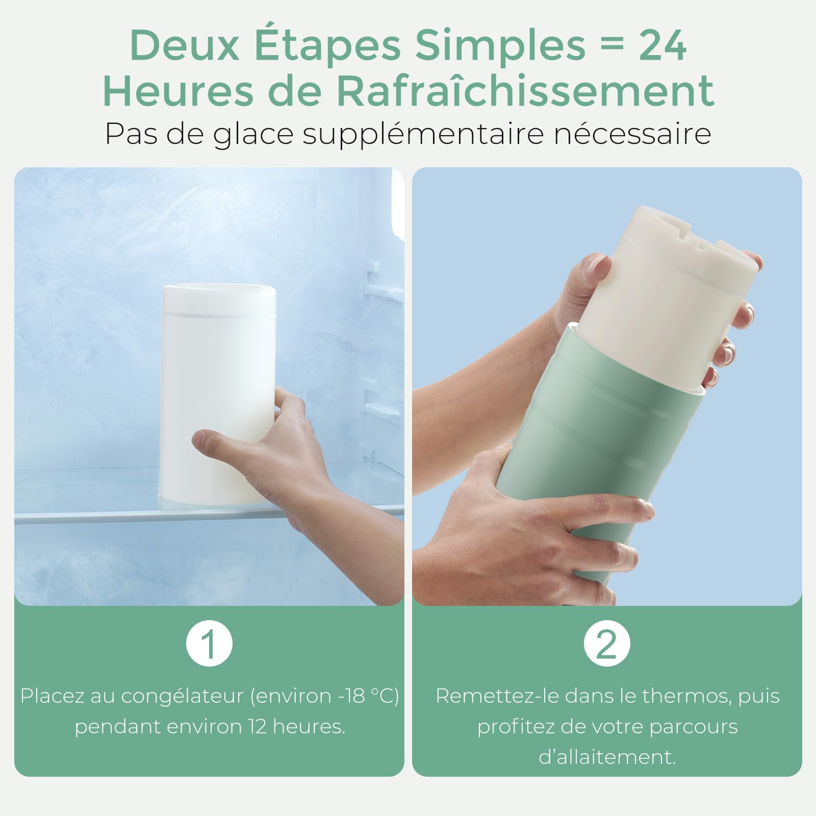 Momcozy Tragbarer Muttermilchkühler für unterwegs, 24 Stunden eisfreie Kühlung, Behälter für Muttermilchflaschen, 355 ml auslaufsicherer kleiner Outdoor-Gefrierschrank, unverzichtbares Geschenk