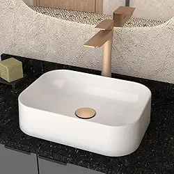 Cuba para Banheiro Luna Branca em Mármore Sintético