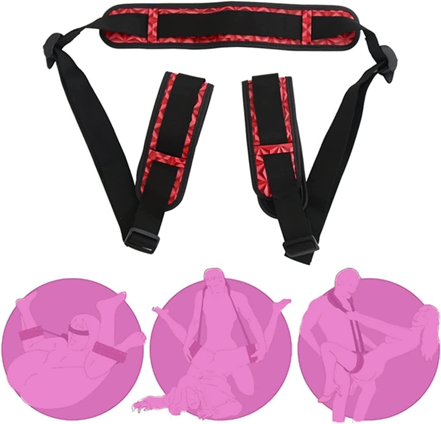 Bed Restraints Sex Furniture Bondage Gear Accessories Hand Cuff Set for Adults Couples Bedroom Leg Thigh Restraints Resistance Bands with Ankle Strap for Queen Size Bed King Mattress Sweater X24