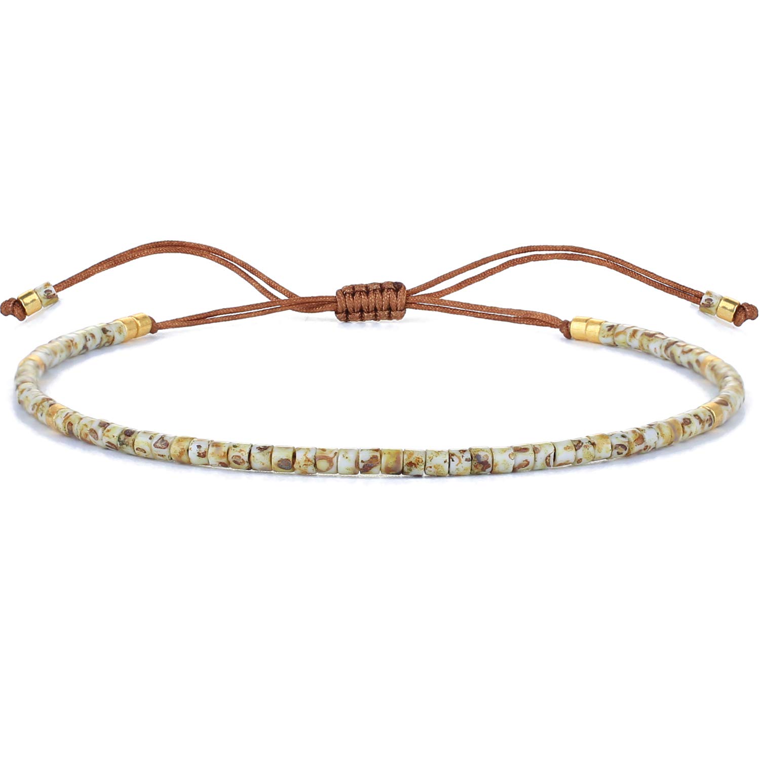 KELITCH Pulseras Amistad con Cuentas Concha Cristal Color Bohemio Pulsera Hecha A Mano Brazaletes Joyería para Mujer — view 15