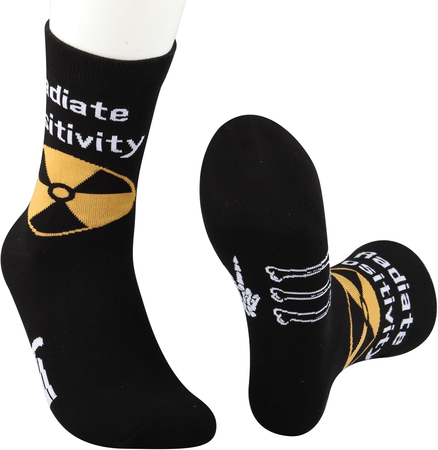 MBMSO Radiologist Gifts 2 Pairs Radiate Positivity Socks Radiology Tech Gifts Xray Tech Socks Rad Tech Technologist Gifts - Image 4