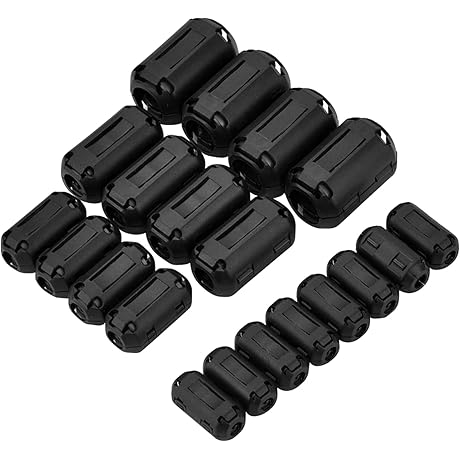 Ferrite Ring Core RFI EMI Noise Suppressor Cable Clip Pack