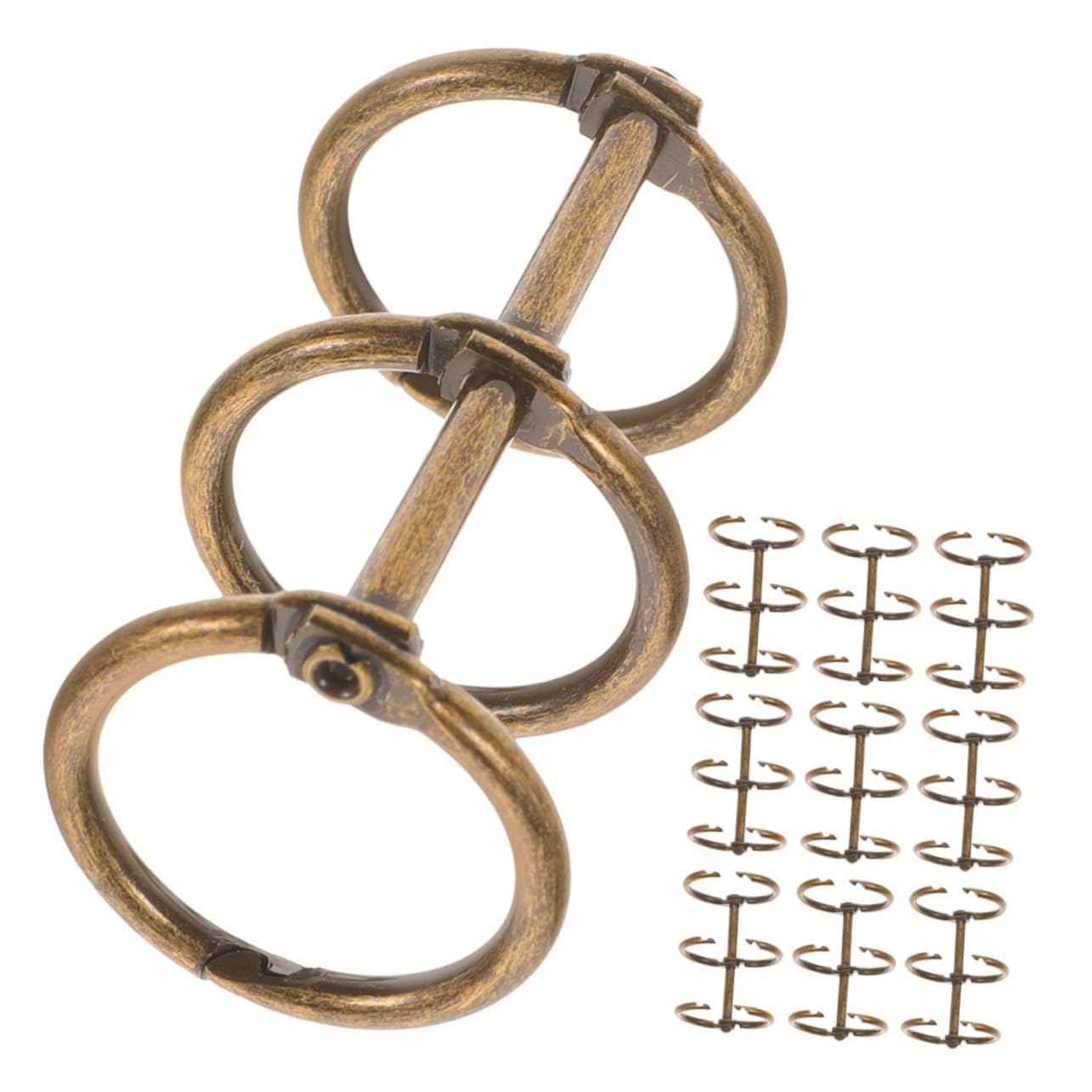 Tofficu 30pezzi Anelli Metallici Per Raccoglitori Anelli Portatili Per Scrapbooking e Organizzazione Documenti Per Ufficio Scuola e Casa Antico
