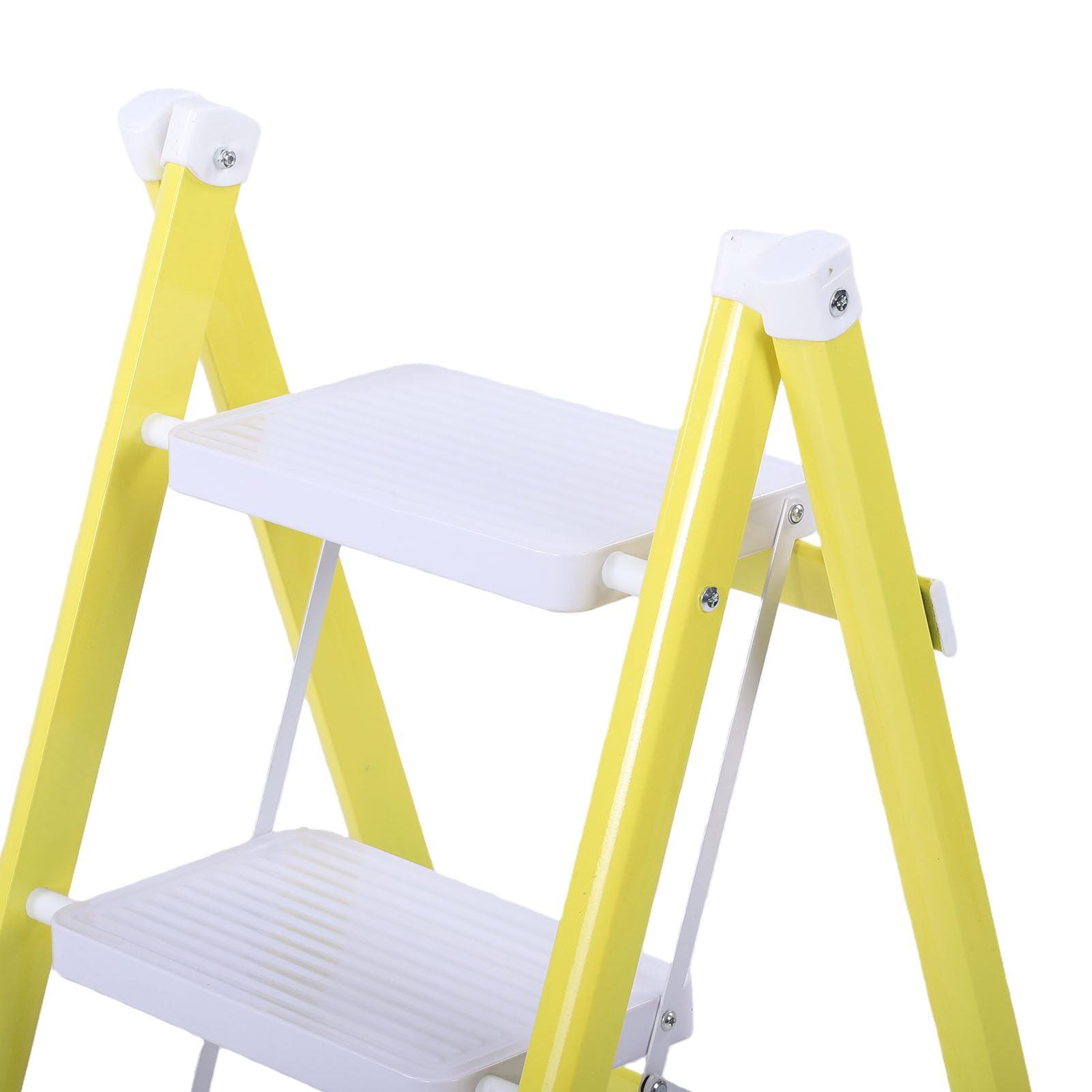 Jectse Scaletta Pieghevole, Sgabello Scaletta a 4 Gradini con Ampio Pedale Antiscivolo, Pieghevole Multiuso con Telaio in Acciaio Al Carbonio, Antiscivolo per Uso Interno in Ufficio Domestico