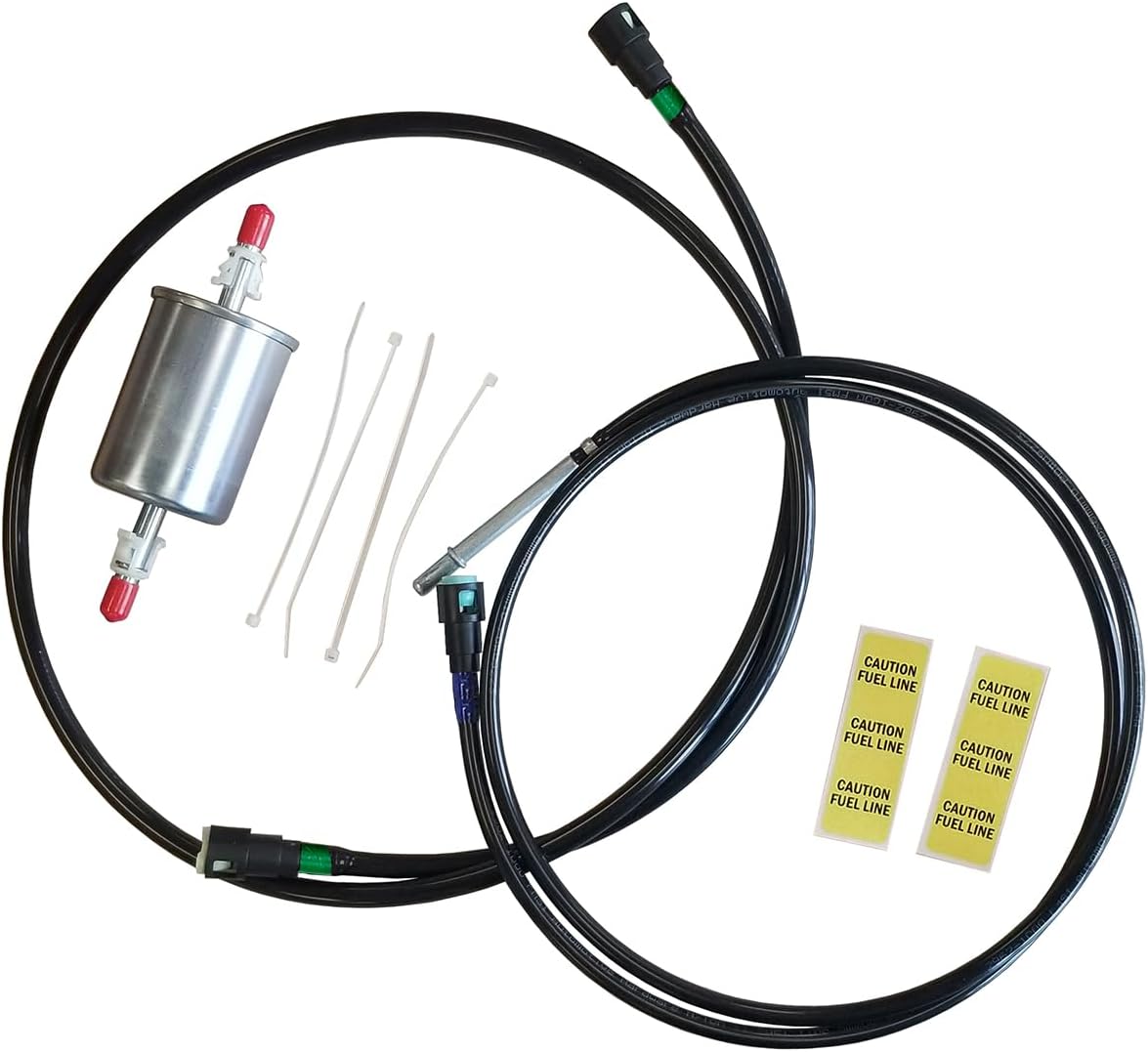 Inline Tube Compatible with 1997-05 Chevrolet Blazer GMC Jimmy Oldsmobile Bravada 4 Door Supply & Return Nylon Fuel Line Kit Tank To Filter