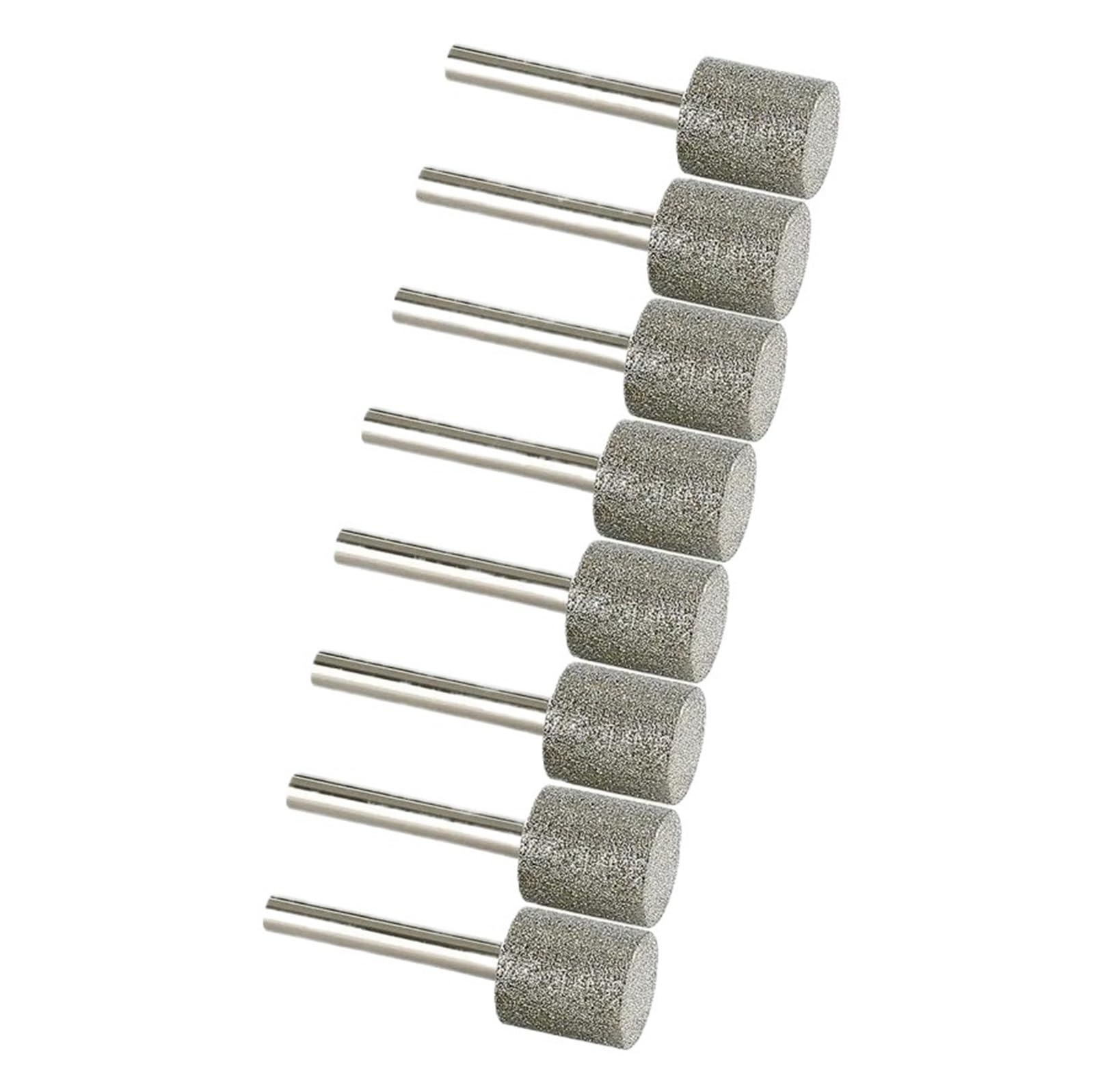 3mm-20mm Cylindrical Diamond Burr Grinding Bit 3/6mm Shank Stone Jade Carving Grinding Engraving Drill Bit Rotary Tools